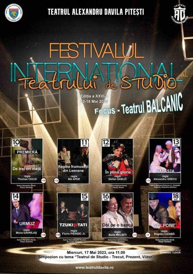 Maraton de spectacole, între 10-18 mai, la Teatrul „Alexandru Davila”