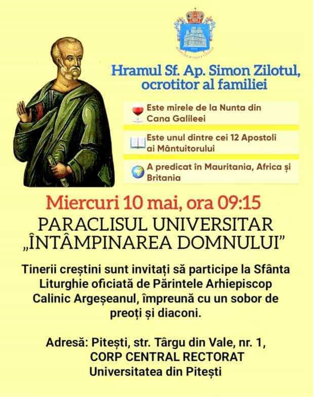 Arhiepiscopul Calinic slujește mâine la paraclisul universitar