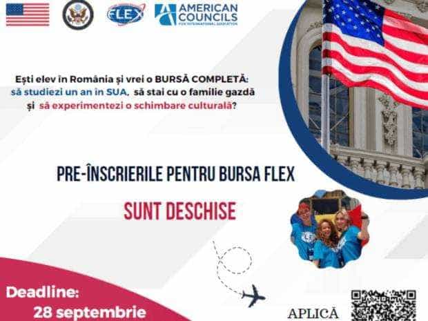 Bursă de studiu la un liceu din SUA pentru elevii din Argeș