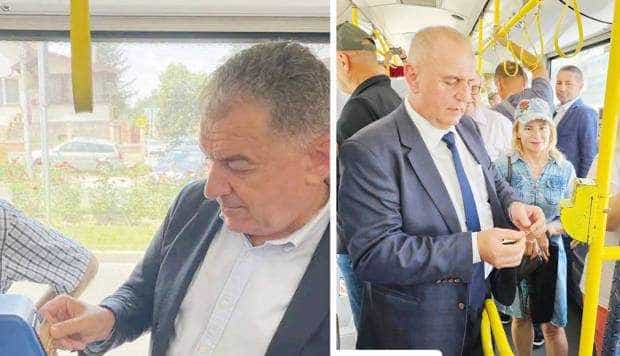 Zona metropolitană a Piteştiului s-a mărit! Primarii Cristian Gentea şi Nicolae Velcea au luat autobuzul spre Ştefăneşti