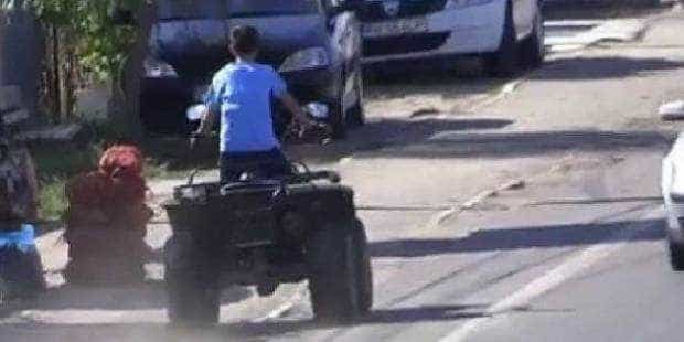 Argeș. Prins cu ATV-ul pe bulevard, dar fără permis! Ce i-a făcut Poliția