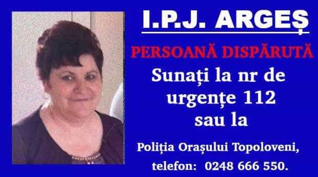 Argeș. Femeie dispărută!