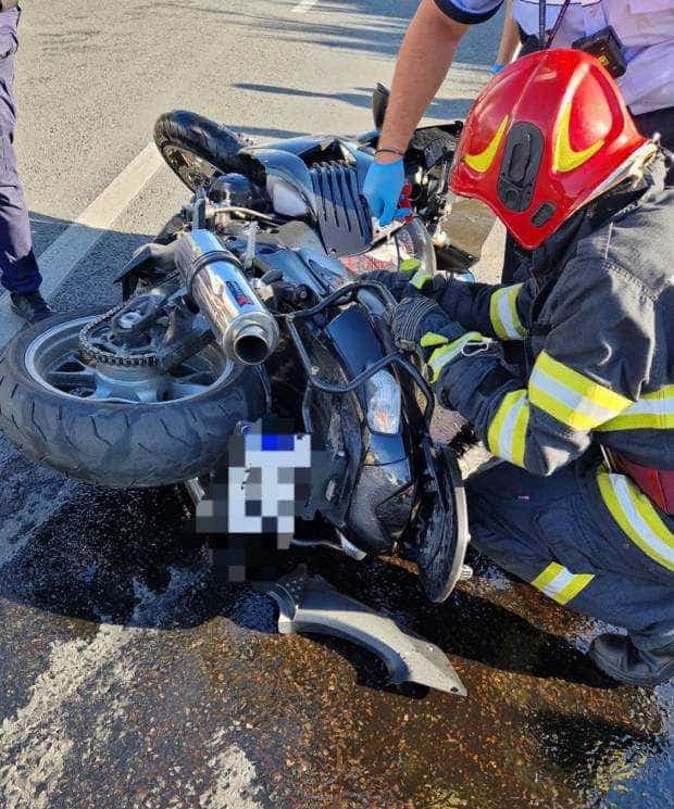 Motociclist rănit în Pitești. A ajuns la spital