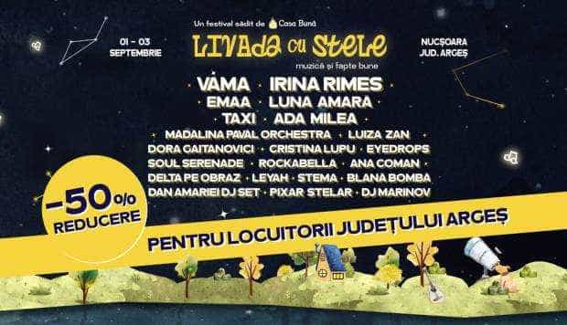 Câţi artişti faini cântă pro-bono la festivalul caritabil din Nucşoara. Hai şi tu la „Livada cu stele”