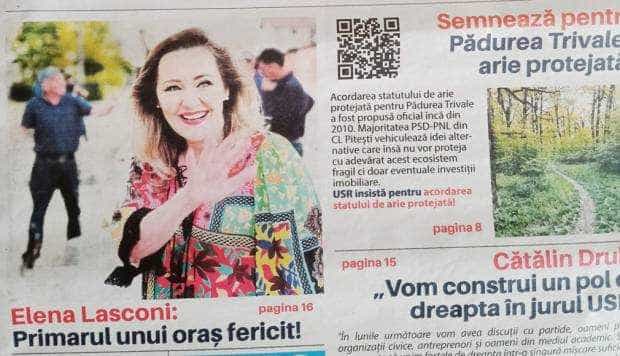 Ce nu ştiau câmpulungenii şi află din ziarul USR: Elena Lasconi este primarul unui oraş fericit!