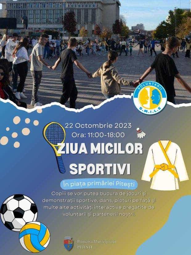 Duminică, distracție la Pitești, de „Ziua micilor sportivi”!