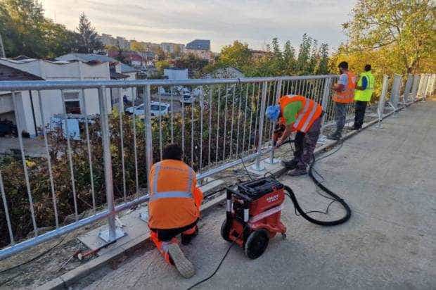 Pitești: Se lucrează intens la Promenada Argeșului