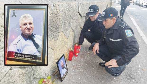 Sute de poliţişti locali aşteptaţi la funeraliile lui Condoruş Savaste, colegul din Piteşti, mort la datorie