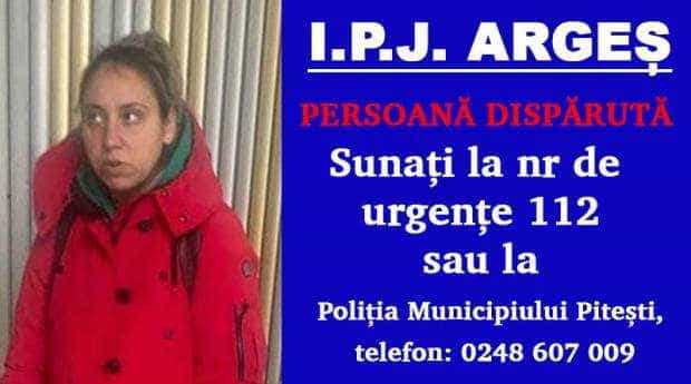 Încă o femeie, dată dispărută la Pitești! Era internată într-o unitate medicală