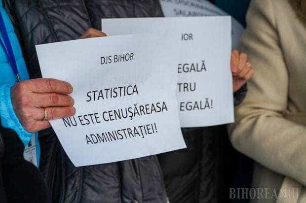 Protest spontan la Statistică Argeș! Angajații, nemulțumiți de salarii