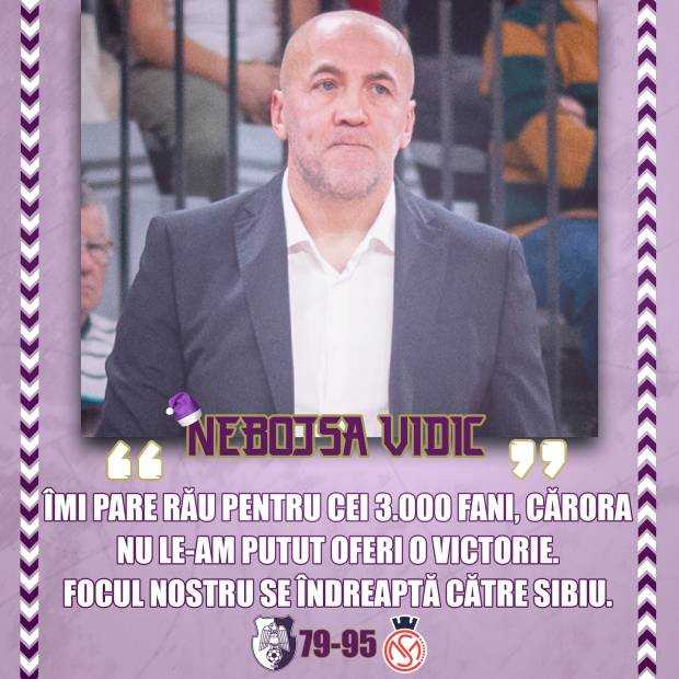 Nebojsa Vidic-FC Argeș Basketball: “Nu poți învinge Oradea cu o evoluție care să nu se ridice la înălțime”