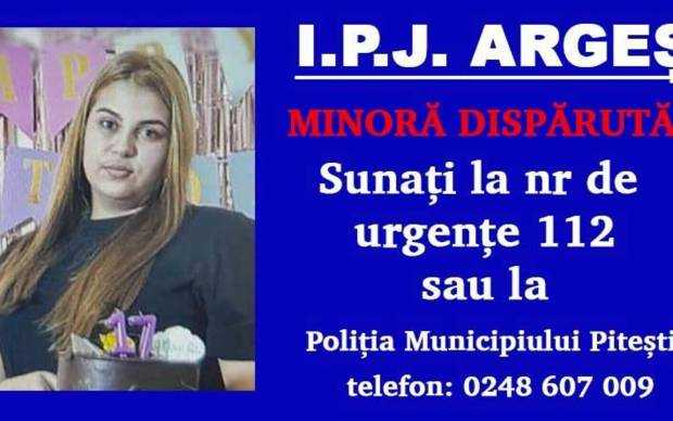 O adolescentă din Pitești a dispărut de acasă. Poliția o caută