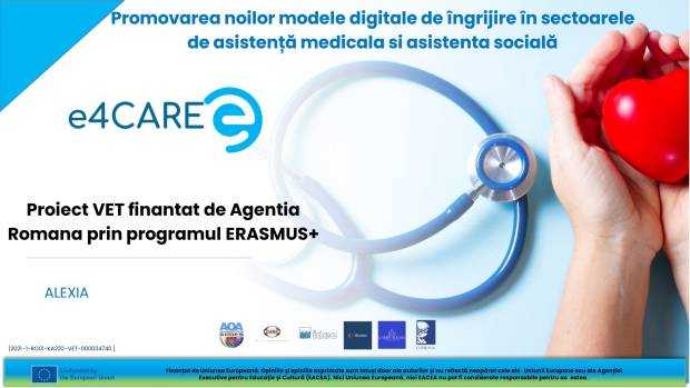 Proiect Erasmus. Promovarea noilor modele digitale de îngrijire în sectoarele de asistență medicală și asistență socială