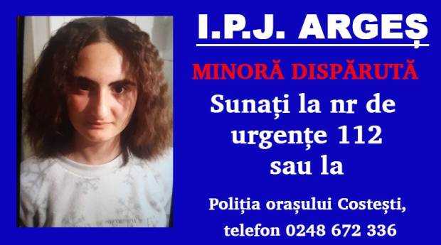 Minoră din Argeș, dispărută. Poliția face căutări