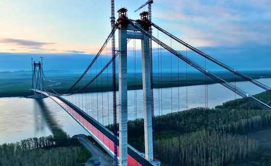 Precizări CNAIR: Probleme în legătură cu podul suspendat de la Brăila