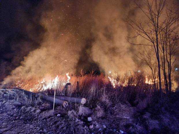 Patru incendii de vegetație în Argeș
