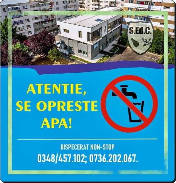 Alimentarea cu apă, oprită într-un cartier din Mioveni. Vezi când