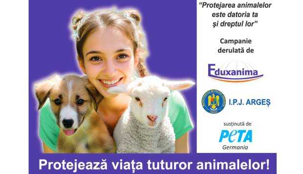 Organizaţia EDUXANIMA şi Inspectoratul de Poliţie Judeţean Argeş lansează prima Campanie din România derulată în parteneriat public-privat împotriva Abuzului asupra Animalelor şi Promovarea Protejării acestora