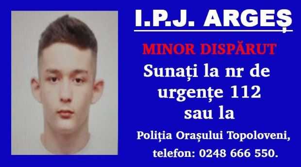 Argeș: Un băiat de 15 ani a dispărut. Poliția îl caută