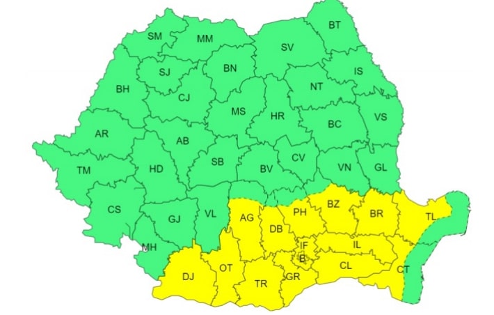 Vremea în Argeș. Căldură, stres termic, ploi torențiale