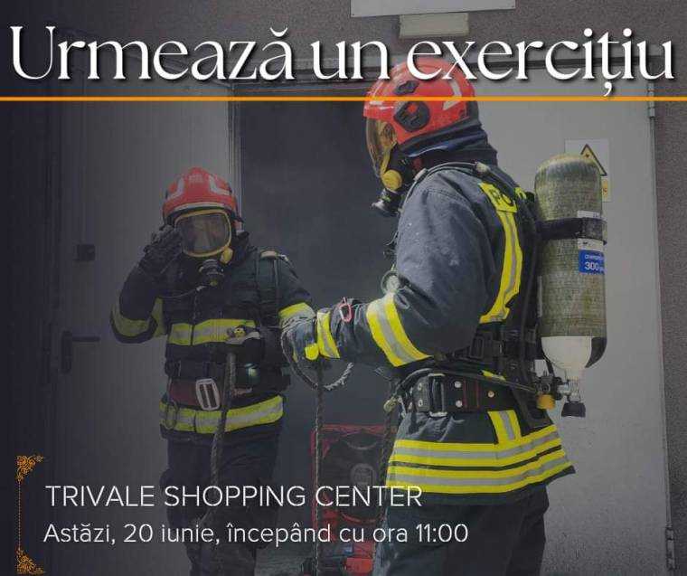 Seism urmat de un incendiu. Exercițiu ISU la Trivale Shopping Center