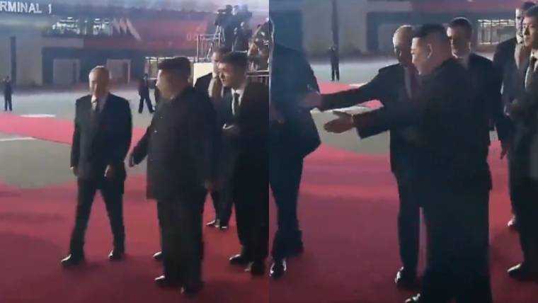 Moment bizar între Vladimir Putin și Kim Jong Un. Nu s-au putut înțelege care să intre primul într-o limuzină