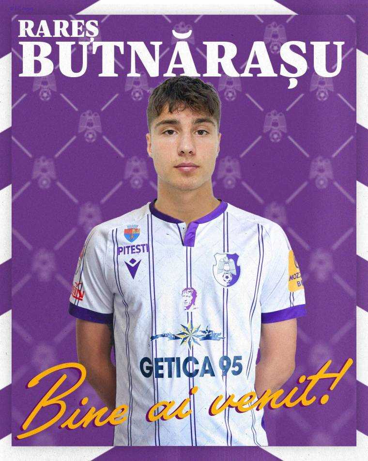 FC Argeș a transferat un junior. Se numește Rareș Andrei Butnărașu…
