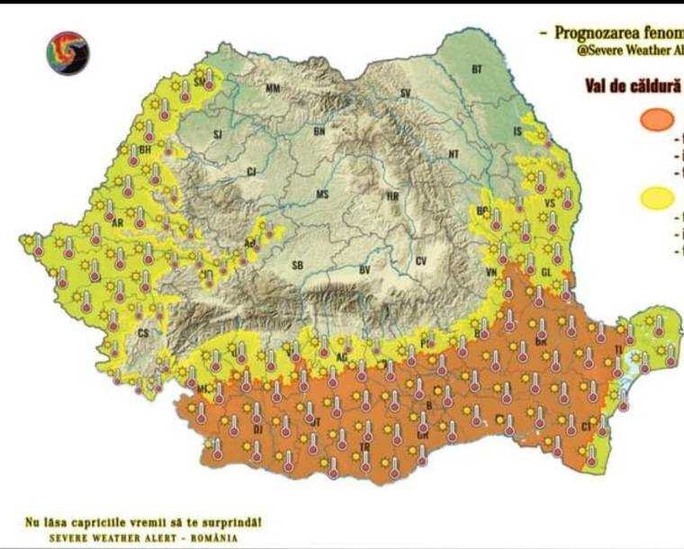 Alertă! Urmează un nou val de căldură cu temperaturi de până la 39-41 grade Celsius