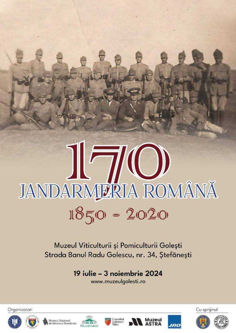 Piese de patrimoniu la expoziția „Jandarmeria Română -170 de ani”, de la Muzeul Golești