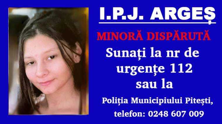 Alertă la Pitești! Fată de 15 ani, dispărută
