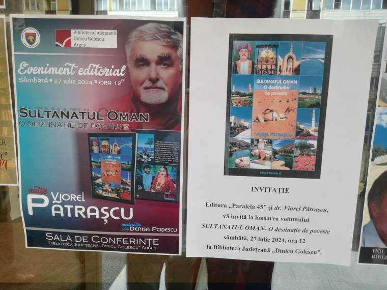 Dr. Viorel Pătraşcu îşi lansează la Piteşti a noua carte de călătorii