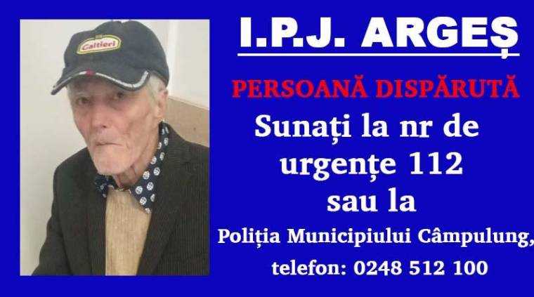 Argeș. La 86 de ani, a plecat de acasă. Are pierderi de memorie!