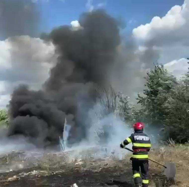 Video. Alte incendii în Argeş, la Săpata, Miceşti şi Budeasa