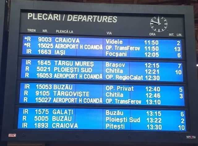 Întârzieri de până la șase ore la CFR după defectarea unui tren privat. Ce rute au fost afectate