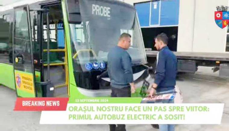 La Mioveni a ajuns primul autobuz electric pentru transportul public