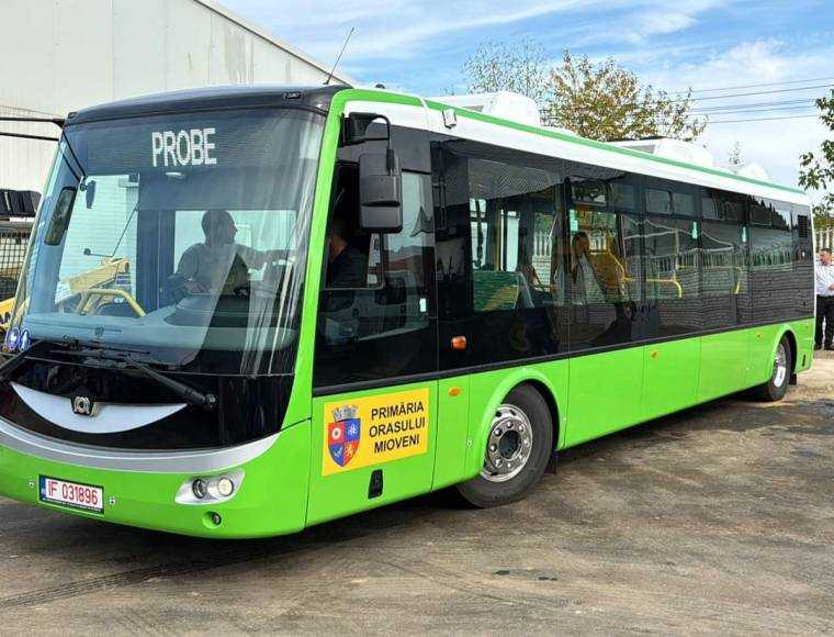 Ultimul autobuz electric a sosit la Mioveni