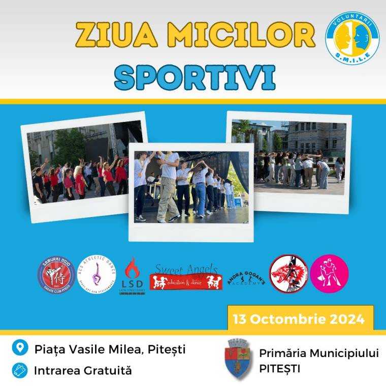 Ziua micilor sportivi – ediția a III-a, la Pitești