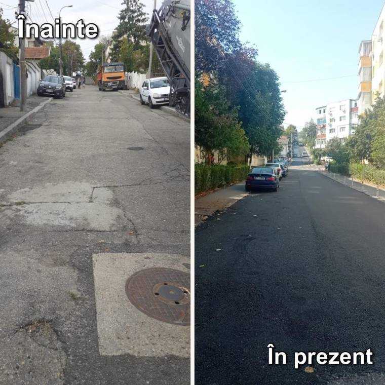 Pitești: Reparații la carosabil pe strada Transilvaniei