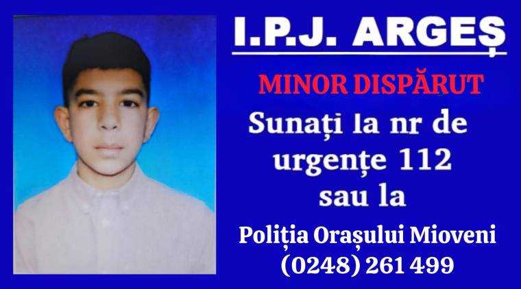 Poliția din Argeș e în alertă! Un minor instituționalizat a dispărut