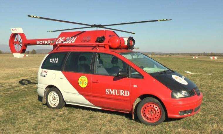 Prima maşină elicopter din România îi aparţine unui aviator din Gorj