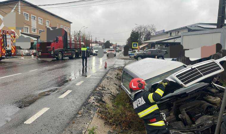 Accident la Lunca Corbului. Un rănit, preluat de echipajul ambulanței
