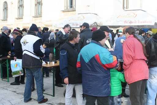 Fasole în centrul Câmpulungului