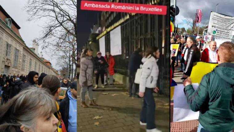 Românii din Diaspora protestează în fața secțiilor de votare