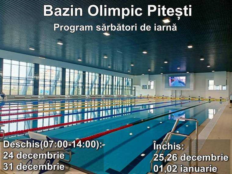 Bazinul Olimpic Pitești, închis de Crăciun și Anul Nou