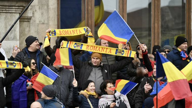 Protest pentru susținerea lui Călin Georgescu, la Curtea de Apel București