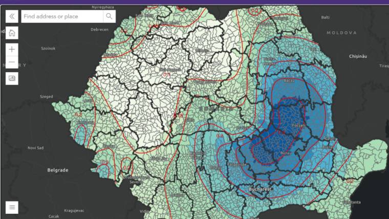 România are de astăzi o hartă interactivă a zonelor cu risc seismic