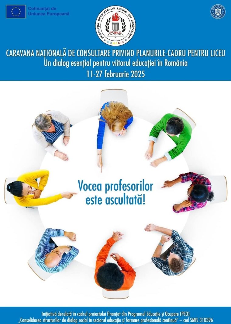 Caravana națională de consultare privind planurile –    cadru pentru liceu, la Pitești pe 26 februarie