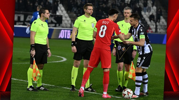 Brigadă de arbitri din Slovenia pentru meciul FCSB – PAOK Salonic, din play-off-ul Ligii Europa