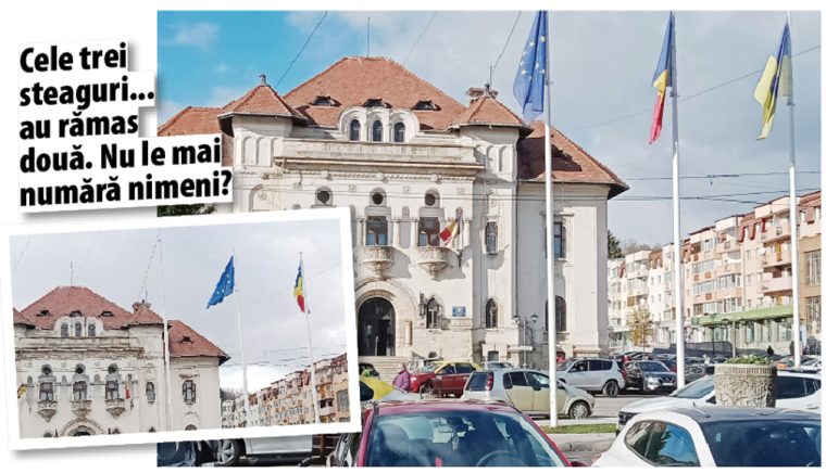 Câmpulungul a rămas fără steag. L-a luat vântul şi nu l-a mai înlocuit nimeni