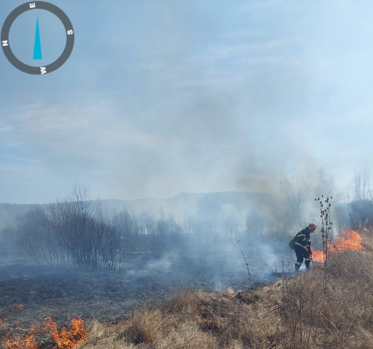 Argeş. Cinci incendii de vegetaţie lichidate de pompieri, duminică